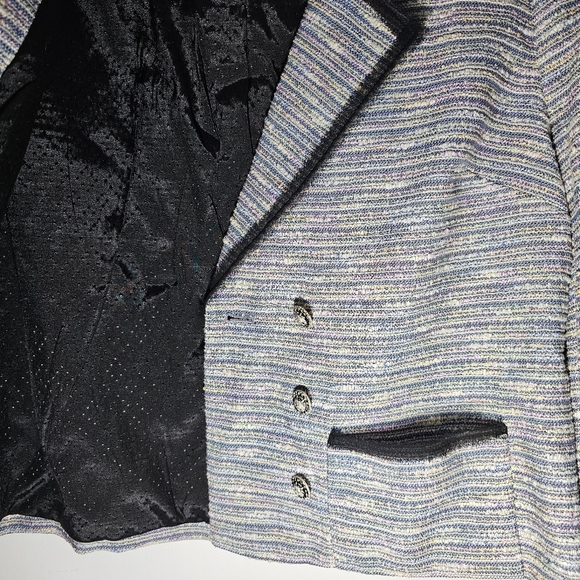 Anthropologie Coquille Jacket Tweed Woven Size 6 Blazer with funky buttons - Picture 2 of 14